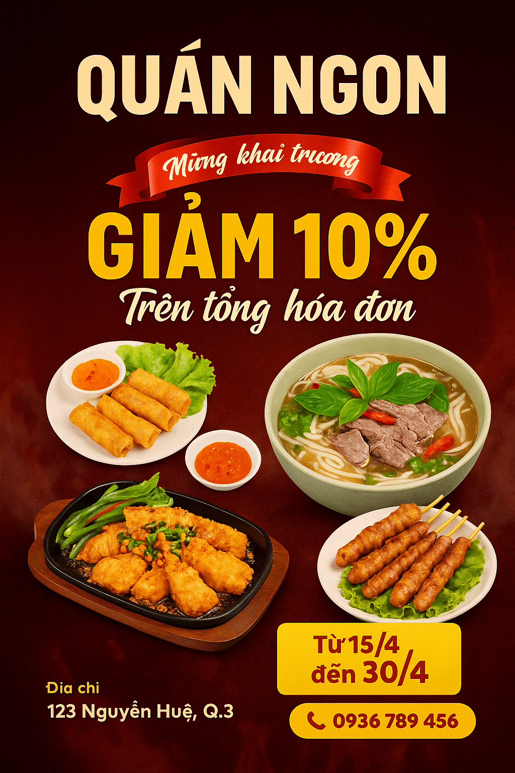 Quán Ngon - Mừng Khai Trương Giảm Giá
