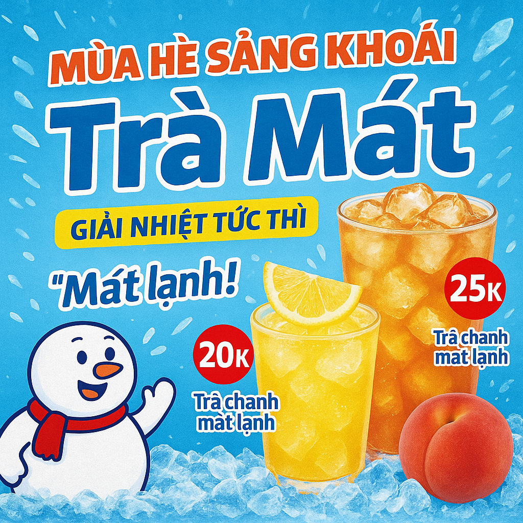 Banner project: Banner khuyến mãi trà đào