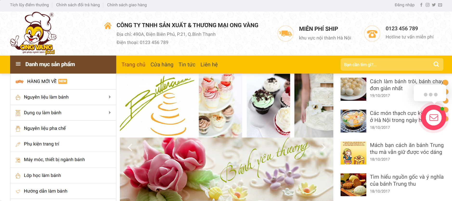 Ảnh thumbnail dự án Tiệm Bánh Ngọt Online